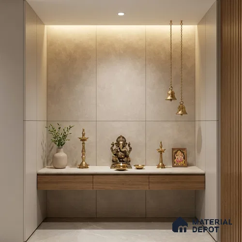 Cement Wall & Floor Tile TL 06615 Mushroom Beige 4 ft x 2 ft Matte Finish Vitrified Tile - 9 mm | 4 Random Design | Suitable For Living Room, Hall, Bedroom