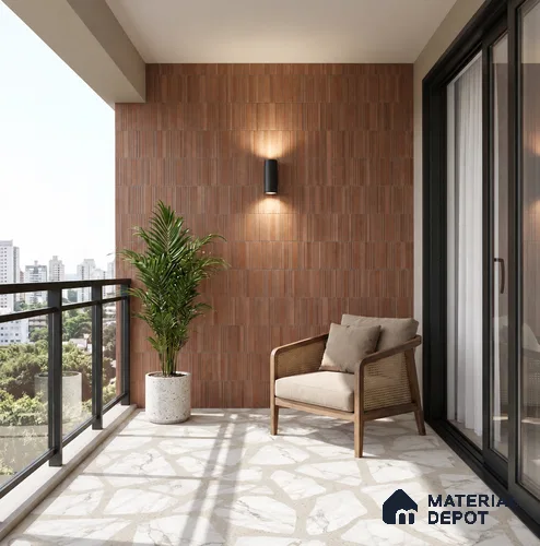 Stacked Stone Wall Tile TL 06615 F Terre Cotto Decor 4 ft x 2 ft Vitrified Matte Finish - 9 mm | | Suitable for Living Room, Bedroom, Bathroom, Kitchen, Dining