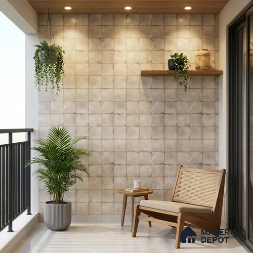 Highlighter Wall Tile TL 06618 D Compass Sand | 4 ft x 2 ft Vitrified Matte Finish - 9 mm | Suitable For Bathroom, Accent/Feature Wall, Balcony