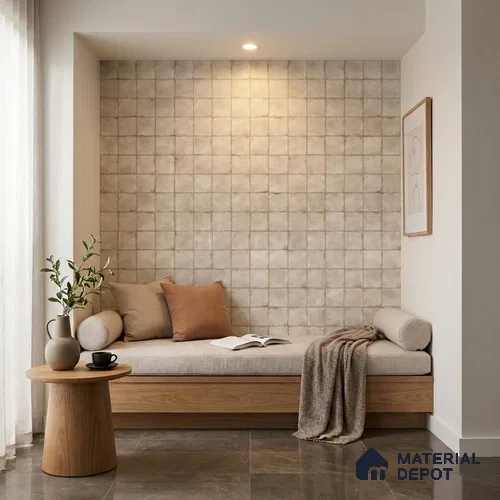Highlighter Wall Tile TL 06618 D Compass Sand | 4 ft x 2 ft Vitrified Matte Finish - 9 mm | Suitable For Bathroom, Accent/Feature Wall, Balcony