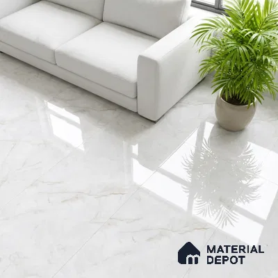 Marble Look Wall Tile TL 06620 C SGH Invisible Ice Endless Glossy 4 ft x 2 ft Glossy Finish Vitrified Tile - 9 mm | Suitable For living Room, Bedroom, Bathroom