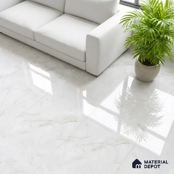 Marble Look Wall Tile TL 06620 C SGH Invisible Ice Endless Glossy 4 ft x 2 ft Glossy Finish Vitrified Tile - 9 mm | Suitable For living Room, Bedroom, Bathroom