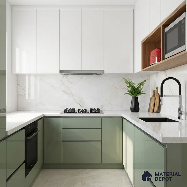 Marble Look Wall Tile TL 06620 C SGH Invisible Ice Endless Glossy 4 ft x 2 ft Glossy Finish Vitrified Tile - 9 mm | Suitable For living Room, Bedroom, Bathroom