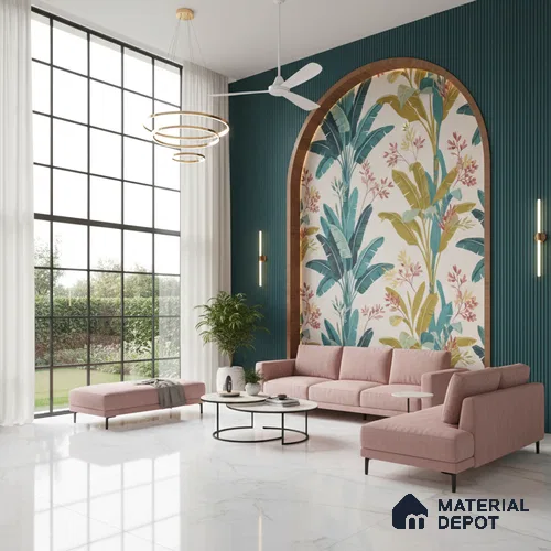Endless Marble Wall & Floor Tile TL 06620 Snow Ice 6 ft x 4 ft Glossy Finish Vitrified Large Format Tile - 9 mm | 2 Random Design | Suitable for Living Room, Bedroom, Bathroom | Adhesive and Spacers Must be Used During Installation