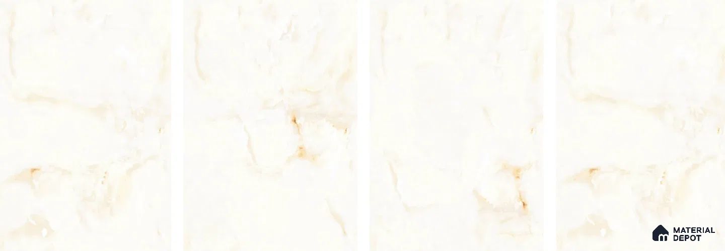 Endless Marble Floor & Wall Tile TL 06621 Light Onyx 6 ft x 4 ft Glossy Finish Vitrified Large Format Tile - 9 mm | 3 Random Design | Suitable for Living Room, Bedroom, Bathroom | Adhesive and Spacers Must be Used During Installation