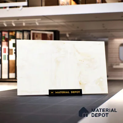Endless Marble Floor & Wall Tile TL 06621 Light Onyx 6 ft x 4 ft Glossy Finish Vitrified Large Format Tile - 9 mm | 3 Random Design | Suitable for Living Room, Bedroom, Bathroom | Adhesive and Spacers Must be Used During Installation