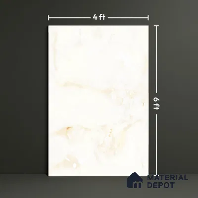 Endless Marble Floor & Wall Tile TL 06621 Light Onyx 6 ft x 4 ft Glossy Finish Vitrified Large Format Tile - 9 mm | 3 Random Design | Suitable for Living Room, Bedroom, Bathroom | Adhesive and Spacers Must be Used During Installation