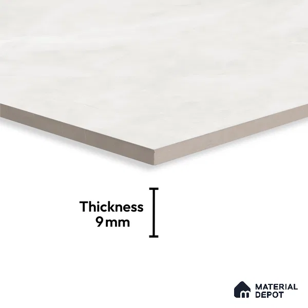 Marble Floor & Wall Large Format Tile TL 06623 Arezo Bianco 6 ft x 4 ft Glossy Finish Vitrified Tile - 9 mm | Suitable for Living Room, Bedroom & Bathroom | Adhesive and Spacers Must be Used During Installation
