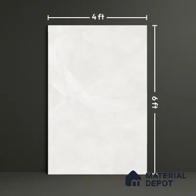Marble Floor & Wall Large Format Tile TL 06623 Arezo Bianco 6 ft x 4 ft Glossy Finish Vitrified Tile - 9 mm | Suitable for Living Room, Bedroom & Bathroom | Adhesive and Spacers Must be Used During Installation