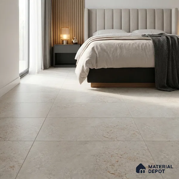 Stone Look Floor Tile TL 06647 B Briona White 4 ft x 2 ft Vitrified Matte Finish - 9 mm | (Random 4) | Suitable for Living Room, Bedroom, Bathroom, Kitchen, Office, Elevation & Dining