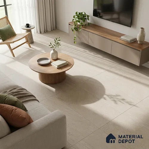 Stone Look Wall & Floor Tile TL 06657 B Riga Rose 4 ft x 2 ft Full Body Vitrified Matte Finish - 9 mm | 6 Random Design | Suitable For Living Room, Bedroom, Bathroom