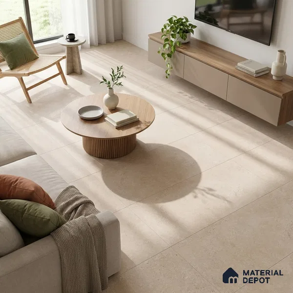 Stone Look Wall & Floor Tile TL 06657 Riga Cremato 4 ft x 2 ft Full Body Vitrified Matte Finish - 9 mm | 6 Random Design | Suitable For Living Room, Bedroom, Bathroom
