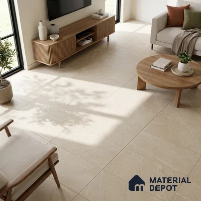 Stone Look Wall & Floor Tile TL 06658 B Polar Sand 4 ft x 2 ft Full Body Vitrified Matte Finish - 9 mm | 6 Random Design | Suitable For Living Room, Bedroom, Bathroom