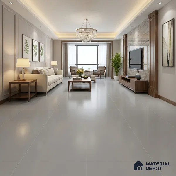 Terrazzo Wall & Floor Tile TL 06660 D Stars Grey Natural 4 ft x 2 ft Full Body Vitrified Matte Finish - 9 mm | Suitable For Living Room, Bedroom, Bathroom, Terrace, Office & Balcony