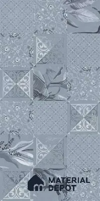 Blue Highlighter Wall Tile TL 06688 B Gravier Azure Breeze Embellish 2 ft x 4 ft Vitrified Carving Matte Finish - 9 mm | 4 Random Design | Suitable For Bathroom, Accent/Feature Wall, Dining Area
