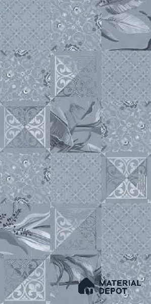Blue Highlighter Wall Tile TL 06688 B Gravier Azure Breeze Embellish 2 ft x 4 ft Vitrified Carving Matte Finish - 9 mm | 4 Random Design | Suitable For Bathroom, Accent/Feature Wall, Dining Area