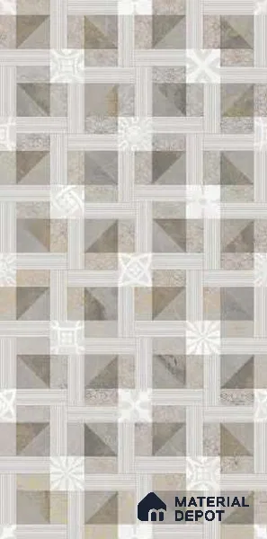 Brown Highlighter Wall Tile TL 06689 Gravier Verdant Elegance 2 ft x 4 ft Vitrified Carving Matte Finish - 9 mm | 4 Random Design | Suitable For Bathroom, Accent/Feature Wall, Dining Area
