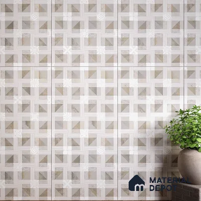 Brown Highlighter Wall Tile TL 06689 Gravier Verdant Elegance 2 ft x 4 ft Vitrified Carving Matte Finish - 9 mm | 4 Random Design | Suitable For Bathroom, Accent/Feature Wall, Dining Area
