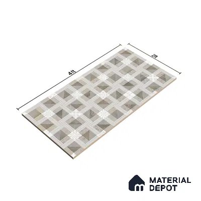 Brown Highlighter Wall Tile TL 06689 Gravier Verdant Elegance 2 ft x 4 ft Vitrified Carving Matte Finish - 9 mm | 4 Random Design | Suitable For Bathroom, Accent/Feature Wall, Dining Area