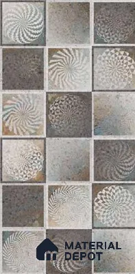 Grey Moroccan Wall Tile TL 06690 B Gravier Urban Mist Accent 2 ft x 4 ft Vitrified Carving Matte Finish - 9 mm | 4 Random Design | Suitable for Living Room, Bedroom, Bathroom