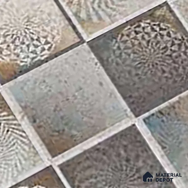 Grey Moroccan Wall Tile TL 06690 B Gravier Urban Mist Accent 2 ft x 4 ft Vitrified Carving Matte Finish - 9 mm | 4 Random Design | Suitable for Living Room, Bedroom, Bathroom