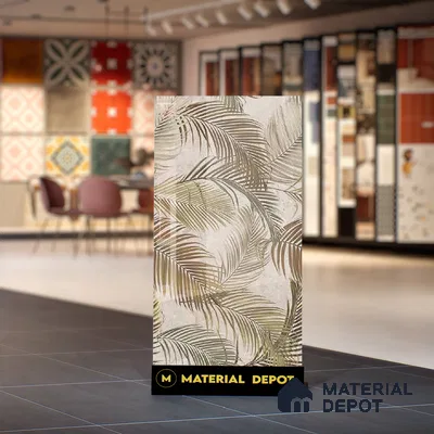 Tropical Wall Tile TL 06692 B Gravier Arctic Glow Embellish 4 ft x 2 ft Vitrified Glossy Finish - 9 mm | Suitable for Bathroom, Accent/Feature Wall, Dining Area