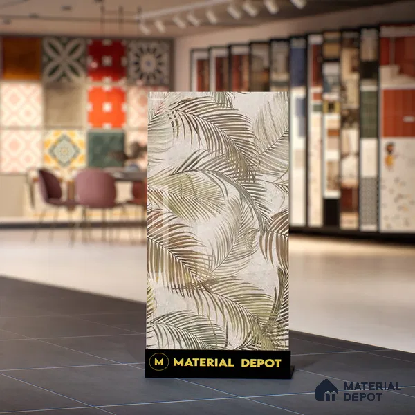 Tropical Wall Tile TL 06692 B Gravier Arctic Glow Embellish 4 ft x 2 ft Vitrified Glossy Finish - 9 mm | Suitable for Bathroom, Accent/Feature Wall, Dining Area