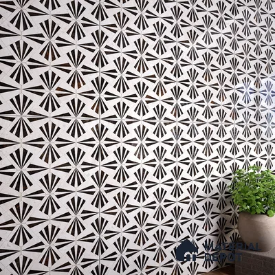 Grey Highlighter Wall Tile TL 06696 B Gravier Majestic Ivory Accent 2 ft x 4 ft Vitrified High Gloss Finish - 9 mm | Suitable For Bathroom, Accent/Feature Wall, Dining Area