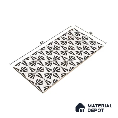 Grey Highlighter Wall Tile TL 06696 B Gravier Majestic Ivory Accent 2 ft x 4 ft Vitrified High Gloss Finish - 9 mm | Suitable For Bathroom, Accent/Feature Wall, Dining Area