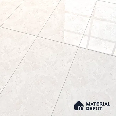 Marble Botticino Wall & Floor Tile TL 06696 Linen Beige 4 ft x 2 ft Glossy Finish Vitrified Tile - 9 mm | 5 Random Designs | Suitable For Living Room, Bedroom, Dining