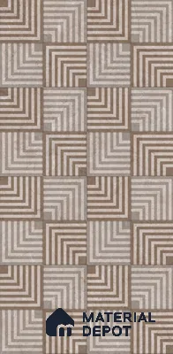 Brown Patterned Wall Tile TL 06700 Gravier Rustic Amber 2 ft x 4 ft Vitrified Glossy Finish - 9 mm | 6 Random Design | Suitable for Living Room, Bedroom, Bathroom
