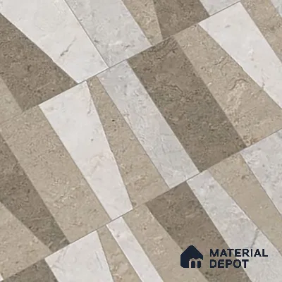 Grey Highlighter Wall Tile TL 06701 B Gravier Frosted Russet Embellish 2 ft x 4 ft Vitrified Glossy Finish - 9 mm | 4 Random Design | Suitable For Bathroom, Accent/Feature Wall, Dining Area