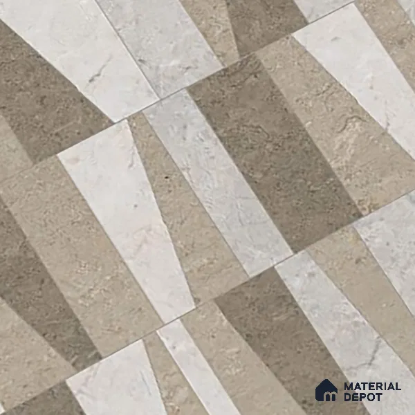 Grey Highlighter Wall Tile TL 06701 B Gravier Frosted Russet Embellish 2 ft x 4 ft Vitrified Glossy Finish - 9 mm | 4 Random Design | Suitable For Bathroom, Accent/Feature Wall, Dining Area