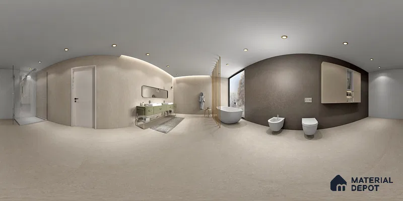 Cream Stone Floor & Wall Tile TL 06702 Gravier Desert Whisper 2 ft x 4 ft Vitrified Carving Matte Finish - 9 mm | 6 Random Design | Suitable for Living Room, Bedroom, Bathroom