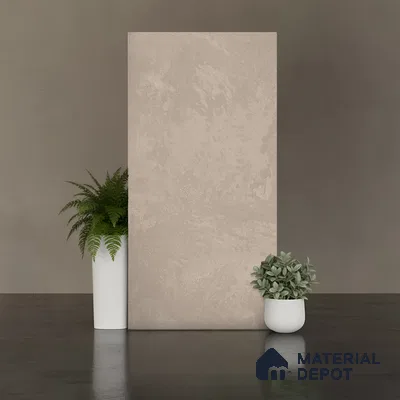 Beige Stone Floor & Wall Tile TL 06703 B Gravier Sahara Palm 2 ft x 4 ft Vitrified Carving Matte Finish - 9 mm | 4 Random Design | Suitable for Living Room, Bedroom, Bathroom