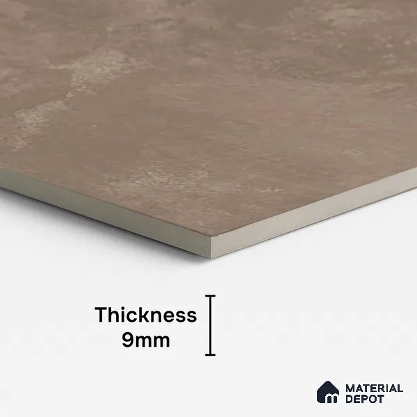 Brown Stone Floor & Wall Tile TL 06703 C Gravier Misty Birch 2 ft x 4 ft Vitrified Carving Matte Finish - 9 mm | 4 Random Design | Suitable for Living Room, Bedroom, Bathroom