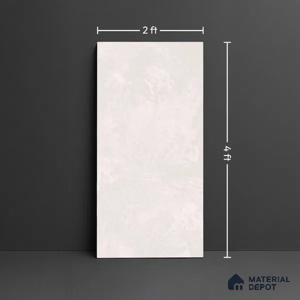 Grey Stone Floor & Wall Tile TL 06703 D Gravier Frost Crystal 2 ft x 4 ft Vitrified Carving Matte Finish - 9 mm | 4 Random Design | Suitable for Living Room, Bedroom, Bathroom