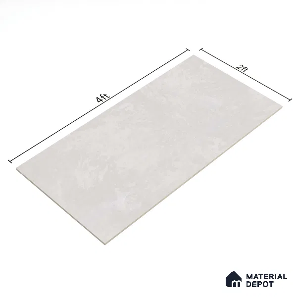 Grey Stone Floor & Wall Tile TL 06703 E Gravier Silken Stream 2 ft x 4 ft Vitrified Carving Matte Finish - 9 mm | 4 Random Design | Suitable for Living Room, Bedroom, Bathroom