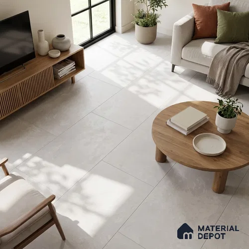 Grey Stone Floor & Wall Tile TL 06703 E Gravier Silken Stream 2 ft x 4 ft Vitrified Carving Matte Finish - 9 mm | 4 Random Design | Suitable for Living Room, Bedroom, Bathroom