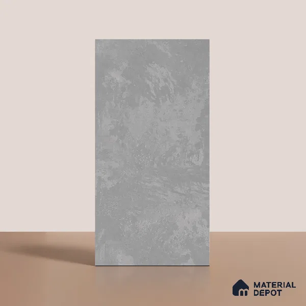 Grey Stone Floor & Wall Tile TL 06703 F Gravier Iron Mist 2 ft x 4 ft Vitrified Carving Matte Finish - 9 mm | 4 Random Design | Suitable for Living Room, Bedroom, Bathroom