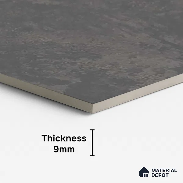 Grey Stone Floor & Wall Tile TL 06703 Gravier Obsidian Veil 2 ft x 4 ft Vitrified Carving Matte Finish - 9 mm | 4 Random Design | Suitable for Living Room, Bedroom, Bathroom