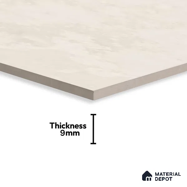 Marble Crema Marfil Wall & Floor Tile TL 06705 Ivory Beige 4 ft x 2 ft Matte Finish Vitrified Tile - 9 mm | 4 Random Designs | Suitable For Living Room, Bedroom, Kitchen