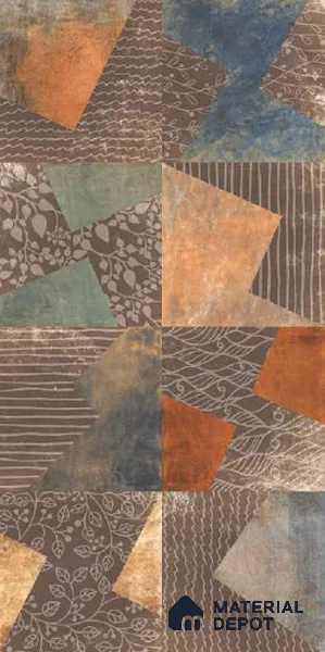 Brown Moroccan Wall Tile TL 06707 Gravier Mocha Luxe 2 ft x 4 ft Vitrified Carving Matte Finish - 9 mm | Suitable for Living Room, Bedroom, Bathroom