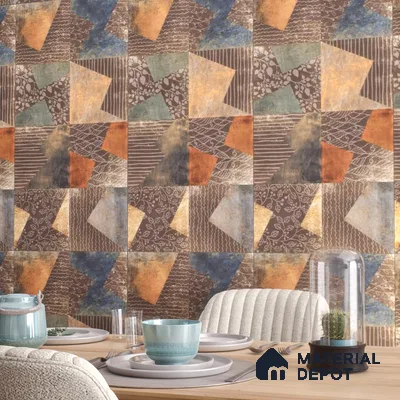 Brown Moroccan Wall Tile TL 06707 Gravier Mocha Luxe 2 ft x 4 ft Vitrified Carving Matte Finish - 9 mm | Suitable for Living Room, Bedroom, Bathroom
