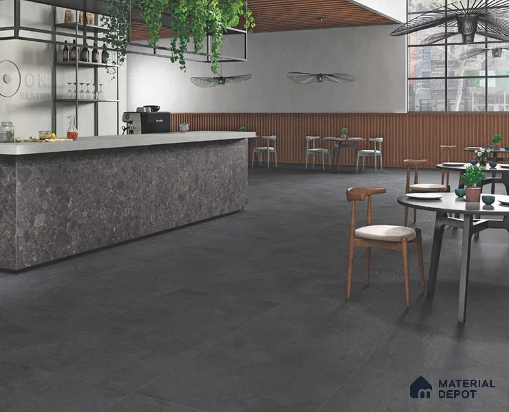 Cement Wall & Floor Tile TL 06715 C Moon Grey 4 ft x 2 ft Matte Finish Vitrified Tile - 9 mm | 6 Random Designs | Suitable For Living Room, Bedroom, Kitchen