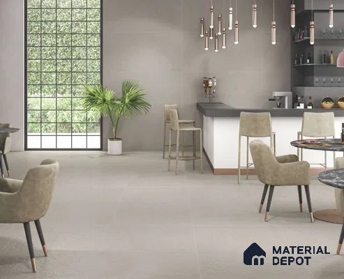Cement Wall & Floor Tile TL 06715 D Steel Grey 4 ft x 2 ft Matte Finish Vitrified Tile - 9 mm | 6 Random Designs | Suitable For Living Room, Bedroom, Kitchen