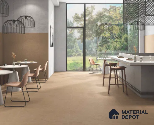 Cement Crema Marfil Wall & Floor Tile TL 06715 E Camel Beige 4 ft x 2 ft Matte Finish Vitrified Tile - 9 mm | 6 Random Designs | Suitable For Living Room, Bedroom, Kitchen