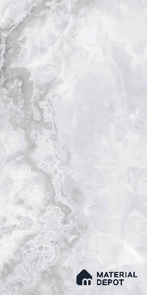 Marble Onyx Wall & Floor Tile TL 06716 B Cool White 4 ft x 2 ft Glossy Finish Vitrified Tile - 9 mm | 10 Random Designs | Suitable For Living Room, Bedroom, Dining
