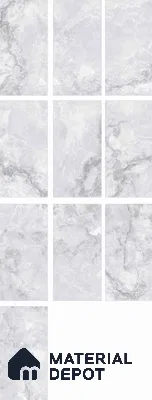 Marble Onyx Wall & Floor Tile TL 06716 B Cool White 4 ft x 2 ft Glossy Finish Vitrified Tile - 9 mm | 10 Random Designs | Suitable For Living Room, Bedroom, Dining