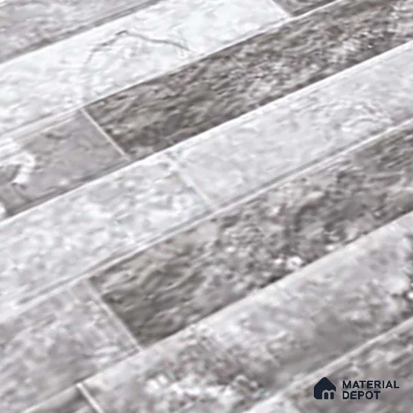 Grey Stacked Stone Wall Tile TL 06721 B Lustra Stormstone Grey 2 ft x 1 ft Ceramic Carving Satin Finish - 9 mm | | Suitable for Living Room, Bedroom, Bathroom